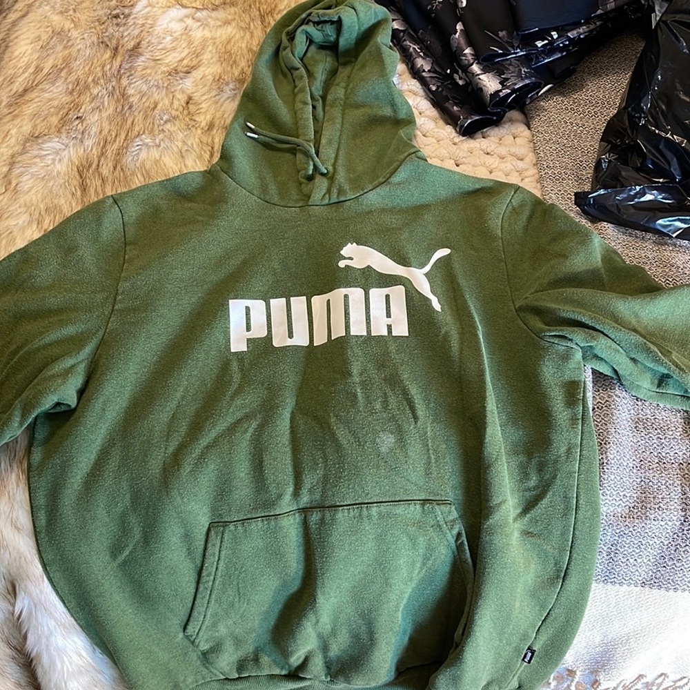 Green puma hoodie